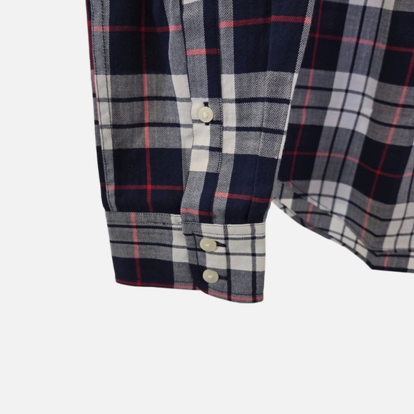 UNTUCKit Citra Plaid Long Sleeve Button Down Shirt Size 4 preppy business office - Picture 3 of 7
